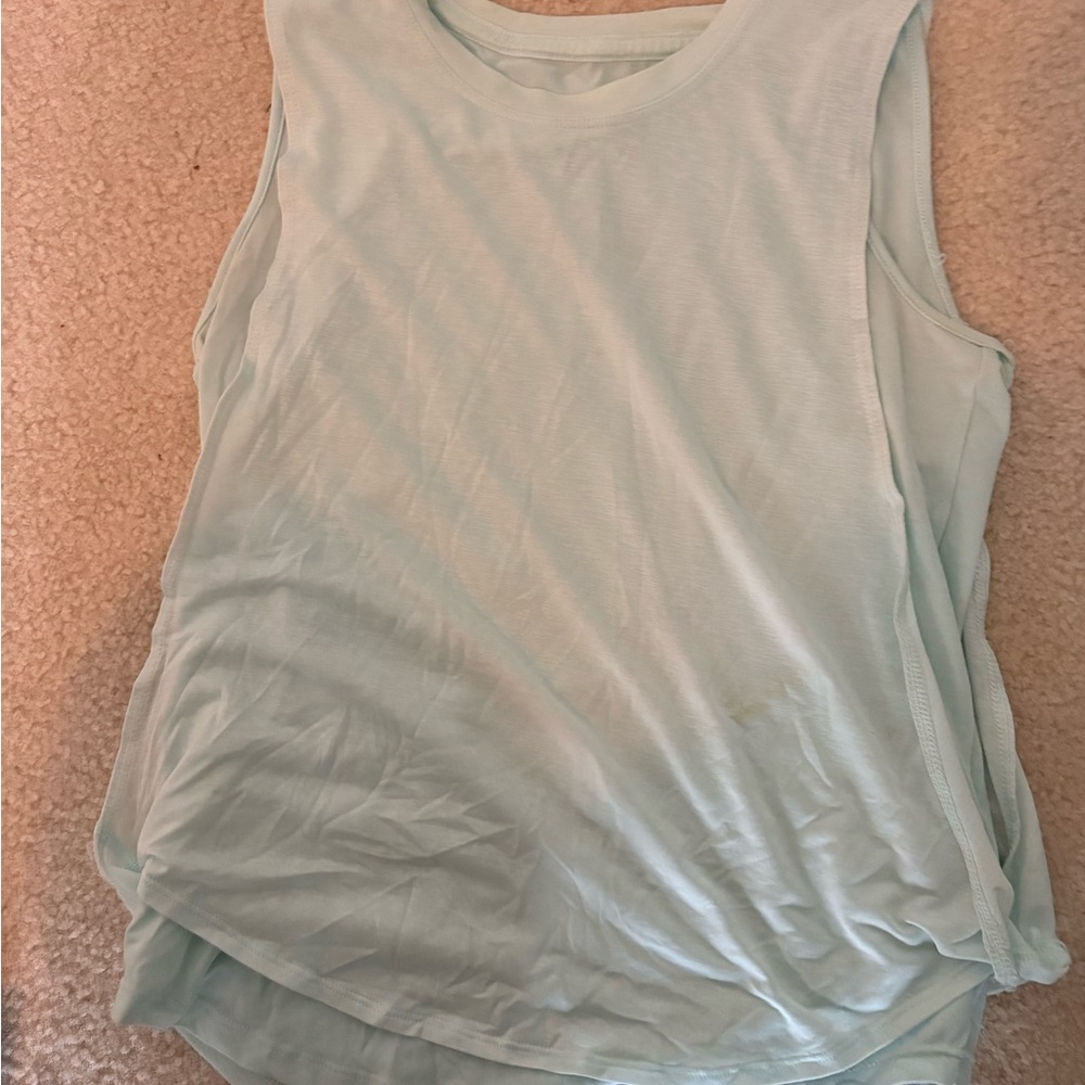 Athleta Girl Double Layer Soft Turquoise High-Low
Tank Top Size L/12